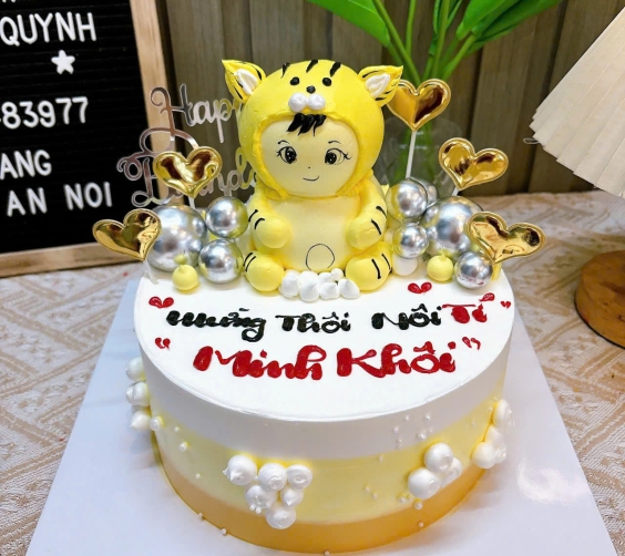 Bánh thôi nôi con mèo dễ thương