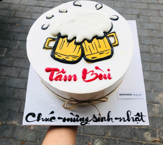 Bánh sinh nhật hình ly bia