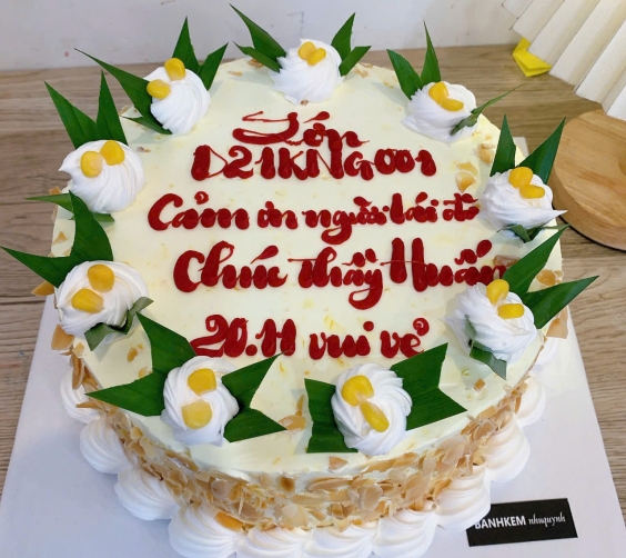 Bánh chúc mừng thầy giáo